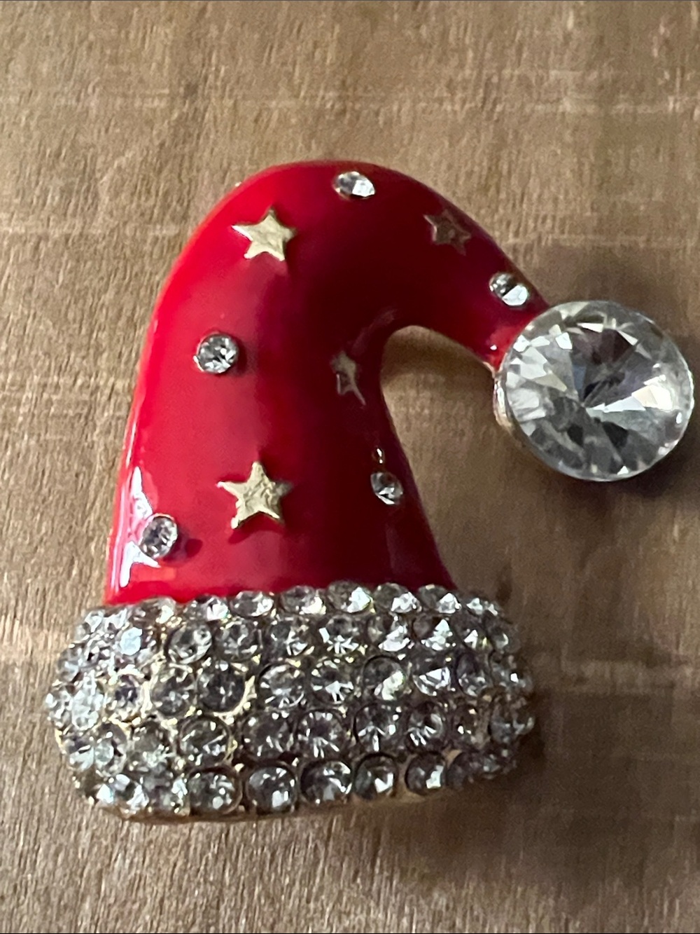 3/$18 Red Crystal-Embellished Holiday Hat Accent - Lot 6092